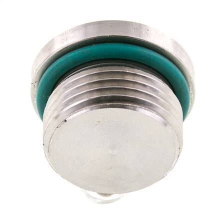 Tapón UN 1-1/16''-12 Acero inoxidable FKM con hexágono interior 400bar (5620,0psi)