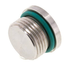 Tapón UN 1-1/16''-12 Acero inoxidable FKM con hexágono interior 400bar (5620,0psi)