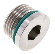 Tapón UNF 7/8''-14 Acero inoxidable FKM con hexágono interior 630bar (8851,5psi)