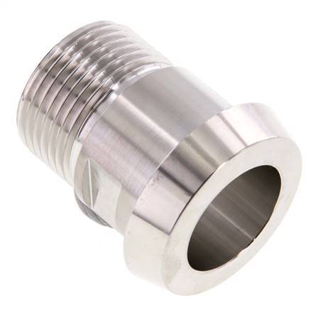 DIN 11851 Racor Sanitario (Lácteo) Cono 44mm x Macho G1 pulgada Acero Inoxidable