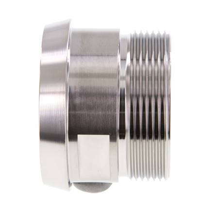 DIN 11851 Racor Sanitario (Lácteo) Cono 68mm x Macho G2 pulgadas Acero Inoxidable