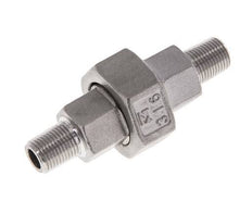 Racor recto de unión R1/8'' Acero inoxidable Junta plana PTFE 16bar (224.8psi)