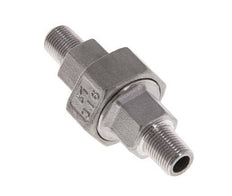 Racor recto de unión R1/8'' Acero inoxidable Junta plana PTFE 16bar (224.8psi)