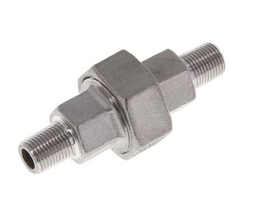 Racor recto de unión R1/8'' Acero inoxidable Junta plana PTFE 16bar (224.8psi)