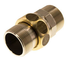 Union Straight Connector R1 1/2'' Brass Flat Seal Centellen 16bar (224.8psi)