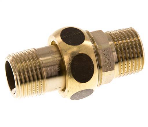 Racor recto de unión R1/2'' Latón Junta plana Centellen 16bar (224.8psi)
