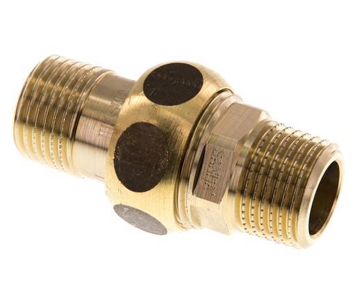 Racor recto de unión R1/2'' Latón Junta plana Centellen 16bar (224.8psi)
