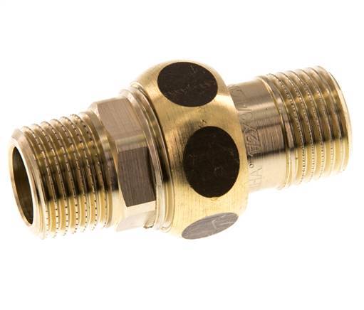 Racor recto de unión R1/2'' Latón Junta plana Centellen 16bar (224.8psi)