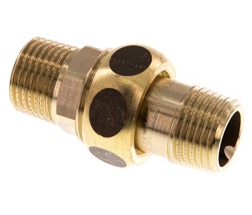 Racor recto de unión R1/2'' Latón Junta plana Centellen 16bar (224.8psi)
