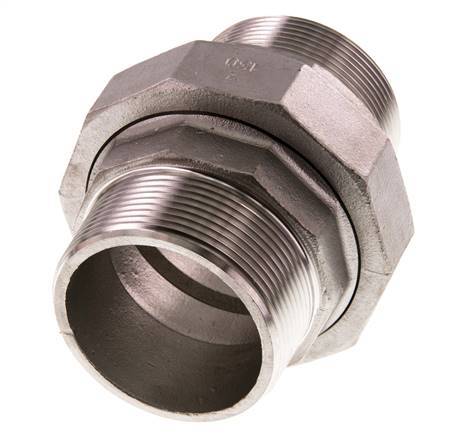 Unión Conector recto R2'' Acero inoxidable Junta plana PTFE 16bar (224.8psi)