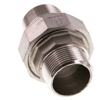 Union Straight Connector R1 1/4'' Stainless Steel Flat Seal PTFE 16bar (224.8psi)