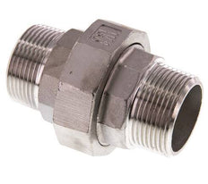 Union Straight Connector R1 1/4'' Stainless Steel Flat Seal PTFE 16bar (224.8psi)