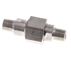 Espiga doble R1/8'' Separable Acero inoxidable Junta plana PTFE 40bar (562.0psi)