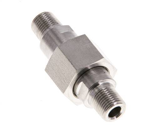 Espiga doble R1/8'' Separable Acero inoxidable Junta plana PTFE 40bar (562.0psi)