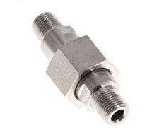 Espiga doble R1/8'' Separable Acero inoxidable Junta plana PTFE 40bar (562.0psi)