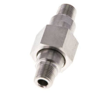 Espiga doble R1/8'' Separable Acero inoxidable Junta plana PTFE 40bar (562.0psi)