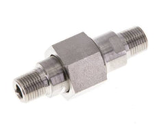Espiga doble R1/8'' Separable Acero inoxidable Junta plana PTFE 40bar (562.0psi)