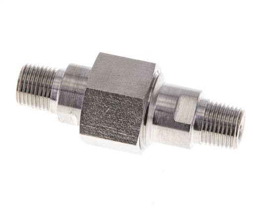 Espiga doble R1/8'' Separable Acero inoxidable Junta plana PTFE 40bar (562.0psi)