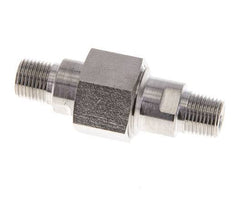 Espiga doble R1/8'' Separable Acero inoxidable Junta plana PTFE 40bar (562.0psi)