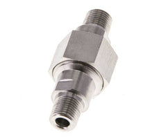 Espiga doble R1/8'' Separable Acero inoxidable Junta plana PTFE 40bar (562.0psi)