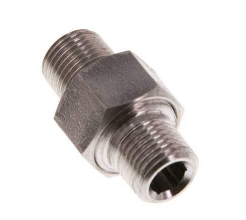 Double Nipple R1/8'' Separable Stainless Steel Conical Seal 40bar (562.0psi)