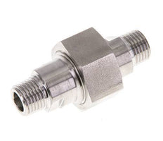 Double Nipple R1/4'' Separable Stainless Steel Flat Seal PTFE 40bar (562.0psi)