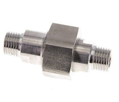 Double Nipple R1/4'' Separable Stainless Steel Flat Seal PTFE 40bar (562.0psi)