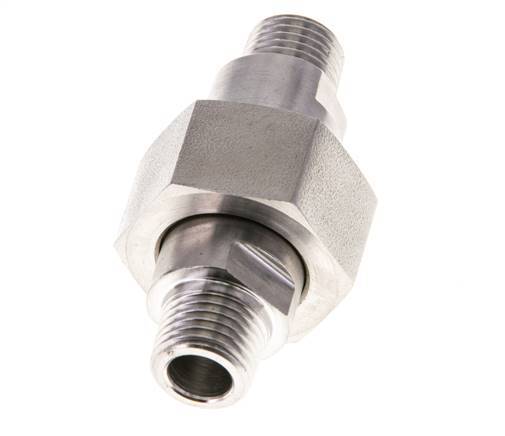Double Nipple R1/4'' Separable Stainless Steel Flat Seal PTFE 40bar (562.0psi)