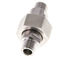 Double Nipple R1/4'' Separable Stainless Steel Flat Seal PTFE 40bar (562.0psi)