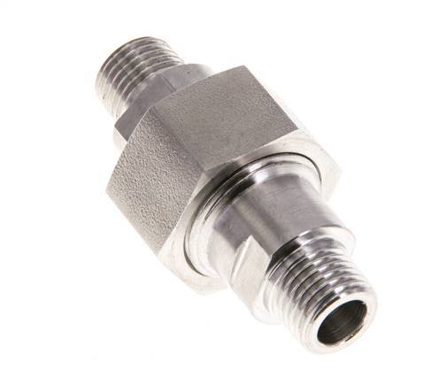 Double Nipple R1/4'' Separable Stainless Steel Flat Seal PTFE 40bar (562.0psi)