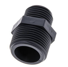 Reducing Double Nipple G1/2'' x G3/4'' Polypropylene (pp) 10bar (140.5psi) FDA 27mm Hex