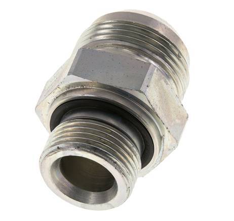 JIC Double Nipple G3/4'' x UN 1-5/16''-12 Steel NBR 170bar (2388.5psi)
