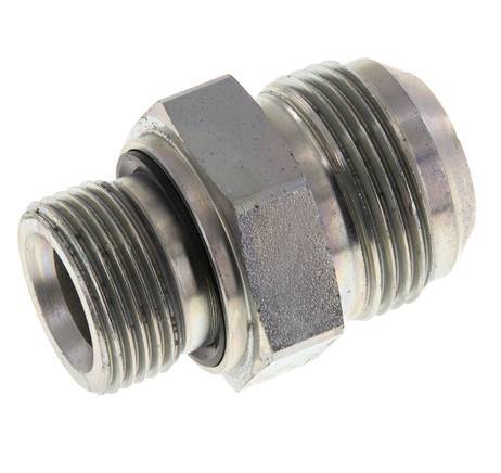 JIC Double Nipple G3/4'' x UN 1-5/16''-12 Steel NBR 170bar (2388.5psi)