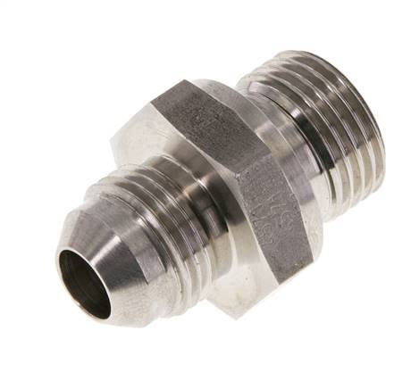 JIC Double Nipple G1/2'' x UNF 3/4''-16 Stainless Steel FKM 275bar (3863.75psi)
