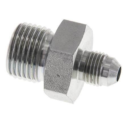 JIC Double Nipple G1/2'' x UNF 1/2''-20 Steel NBR 275bar (3863.75psi)