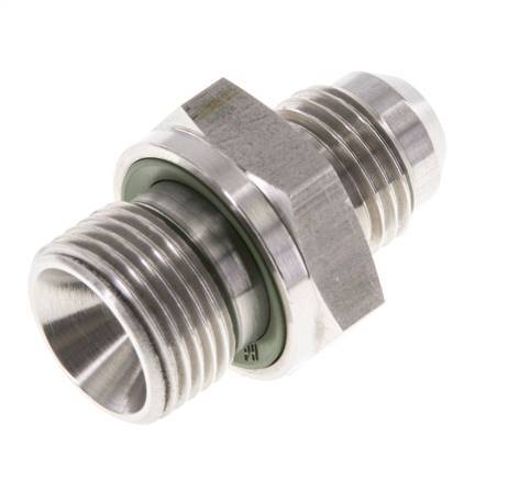 Espiga doble JIC G3/8'' x UNF 9/16''-18 Acero inoxidable FKM 275bar (3863.75psi)