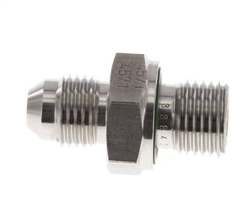 Espiga doble JIC G1/4'' x UNF 1/2''-20 Acero inoxidable FKM 275bar (3863.75psi)