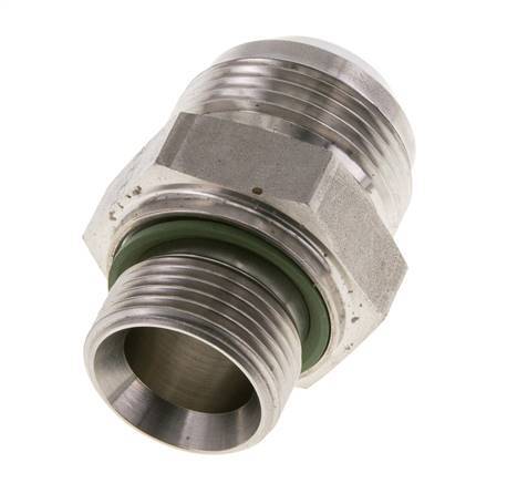 JIC Double Nipple G3/4'' x UN 1-5/16''-12 Stainless Steel FKM 170bar (2388.5psi)
