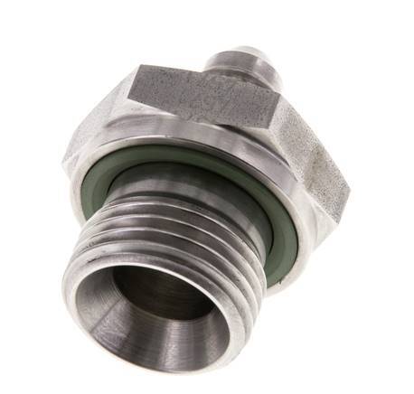 Espiga doble JIC G1/2'' x UNF 7/16''-20 Acero inoxidable FKM 310bar (4355.5psi)