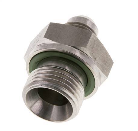 Espiga doble JIC G1/2'' x UNF 9/16''-18 Acero inoxidable FKM 275bar (3863.75psi)