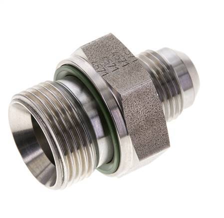 JIC Double Nipple G3/4'' x UNF 3/4''-16 Stainless Steel FKM 275bar (3863.75psi)
