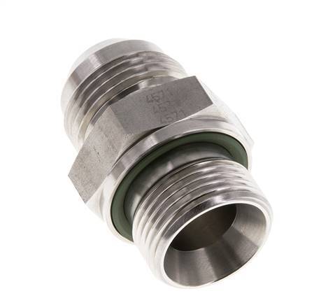 Espiga doble JIC G3/4'' x UN 1-1/16''-12 Acero inoxidable FKM 210bar (2950.5psi)