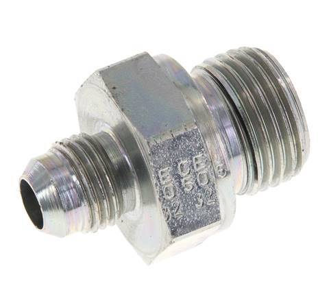 JIC Double Nipple G1/2'' x UNF 9/16''-18 Steel NBR 275bar (3863.75psi) [2 Pieces]