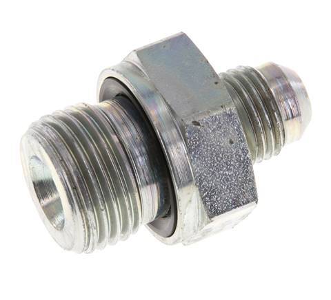 JIC Double Nipple G1/2'' x UNF 9/16''-18 Steel NBR 275bar (3863.75psi) [2 Pieces]