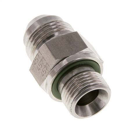 JIC Double Nipple G3/8'' x UNF 3/4''-16 Stainless Steel FKM 275bar (3863.75psi)