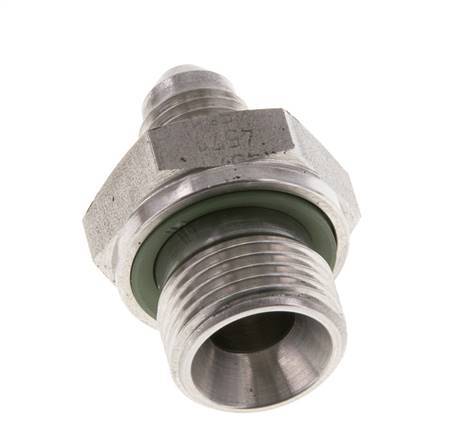 Espiga doble JIC G3/8'' x UNF 7/16''-20 Acero inoxidable FKM 310bar (4355.5psi)