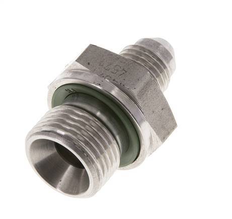 Espiga doble JIC G3/8'' x UNF 7/16''-20 Acero inoxidable FKM 310bar (4355.5psi)