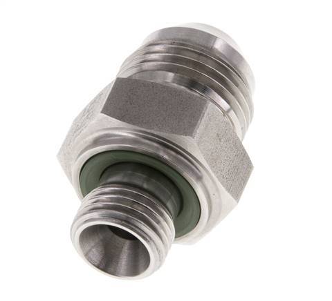 Espiga doble JIC G1/4'' x UNF 3/4''-16 Acero inoxidable FKM 275bar (3863.75psi)