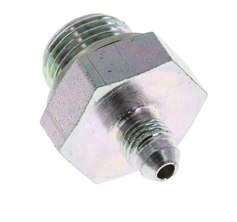 JIC Double Nipple G1/2'' x UNF 7/16''-20 Steel NBR 310bar (4355.5psi)