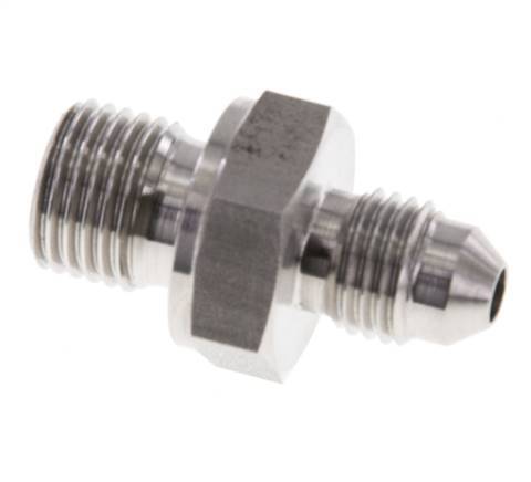 Espiga doble JIC G1/4'' x UNF 7/16''-20 Acero inoxidable FKM 310bar (4355.5psi)